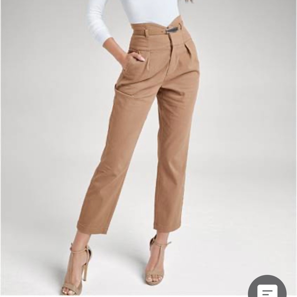 High waisted light brown pants